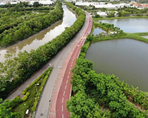 新單車徑連接元朗及上水。政府新聞處圖片