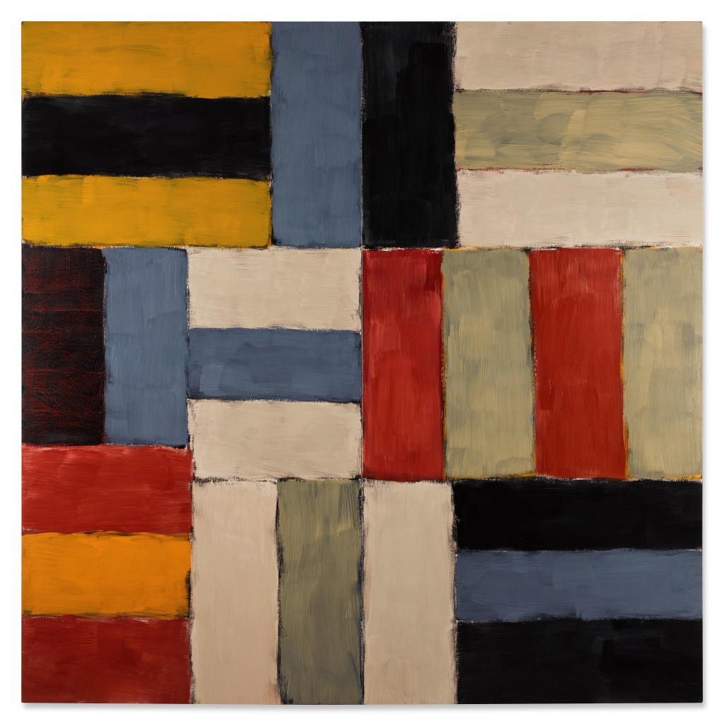 Sean Scully, Wall of Light Red, 1998, 243.8 x 243.8 cm. (96 x 96 in.)