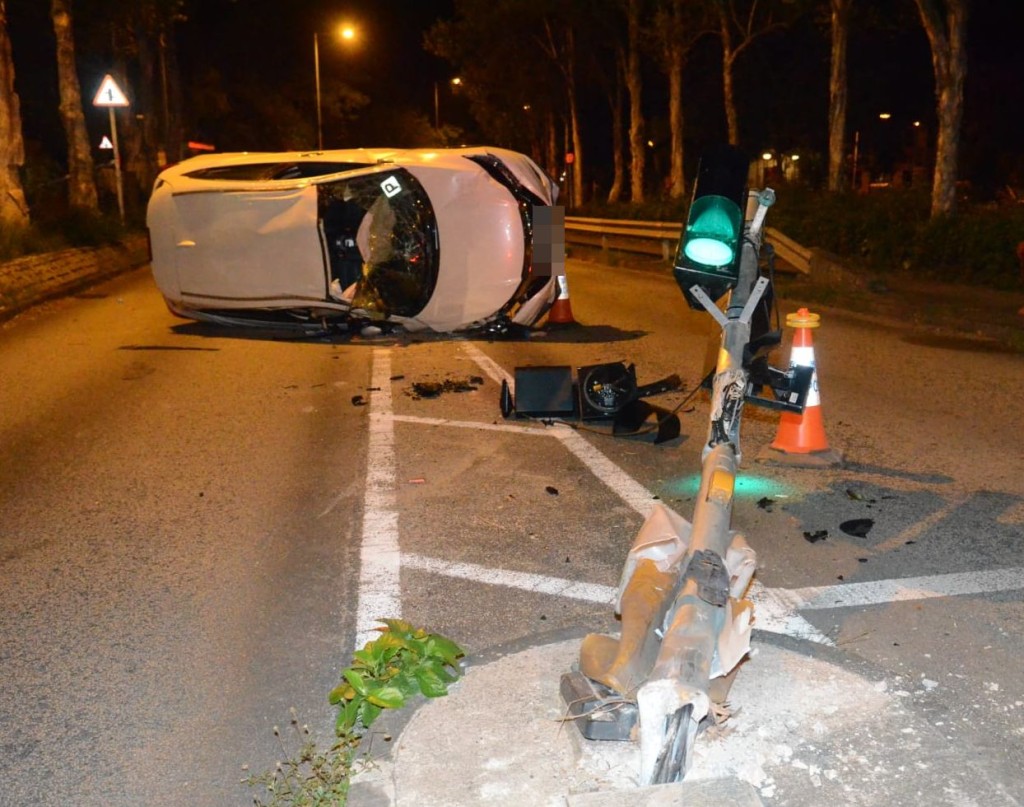 涉事私家車。蔡楚輝攝