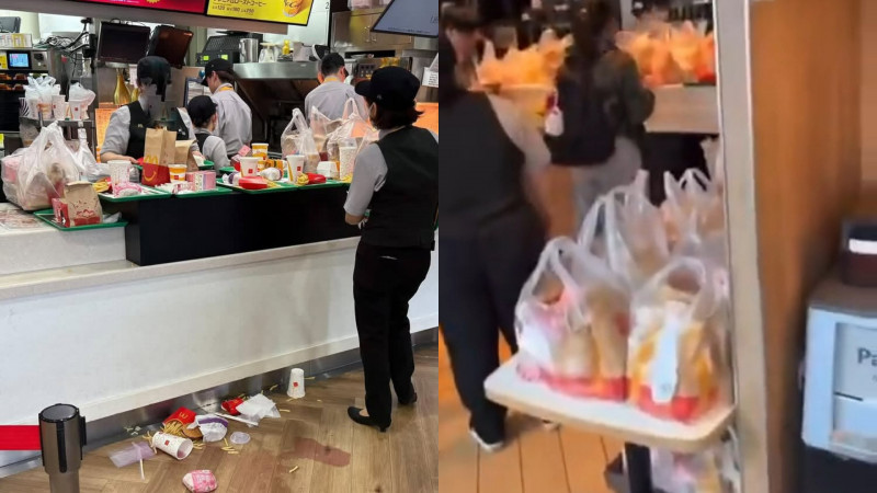 網上流傳照片顯示,消費者只拿走吉伊卡哇玩具,餐點直接不要了。X圖片