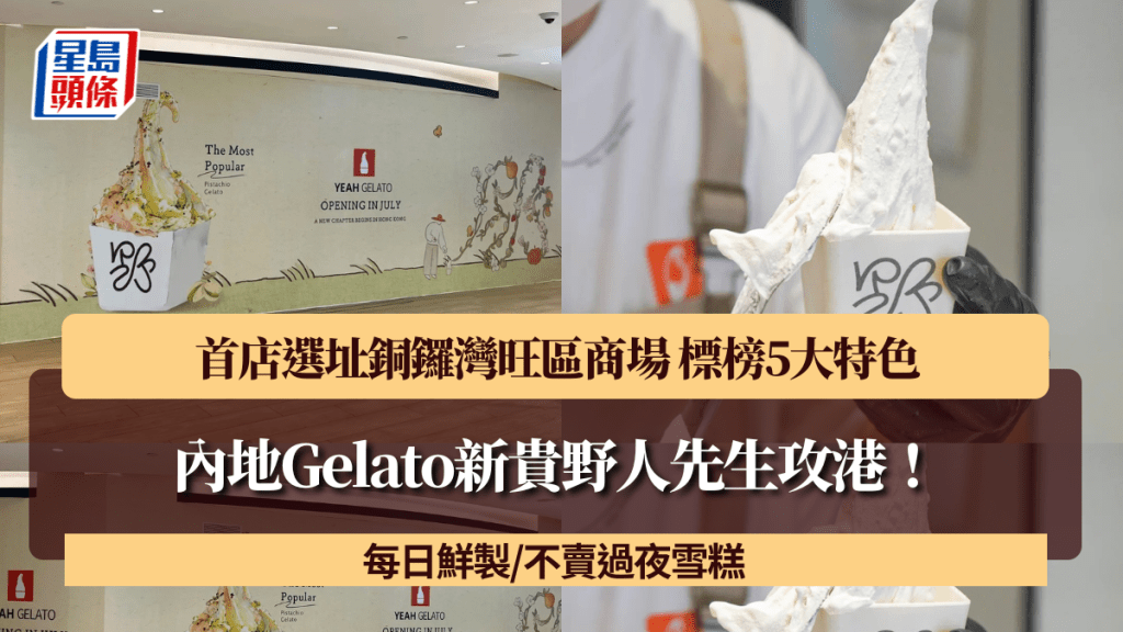內地Gelato新貴野人先生攻港！首店選址銅鑼灣旺區商場 標榜5大特色 每日鮮製/不賣過夜雪糕