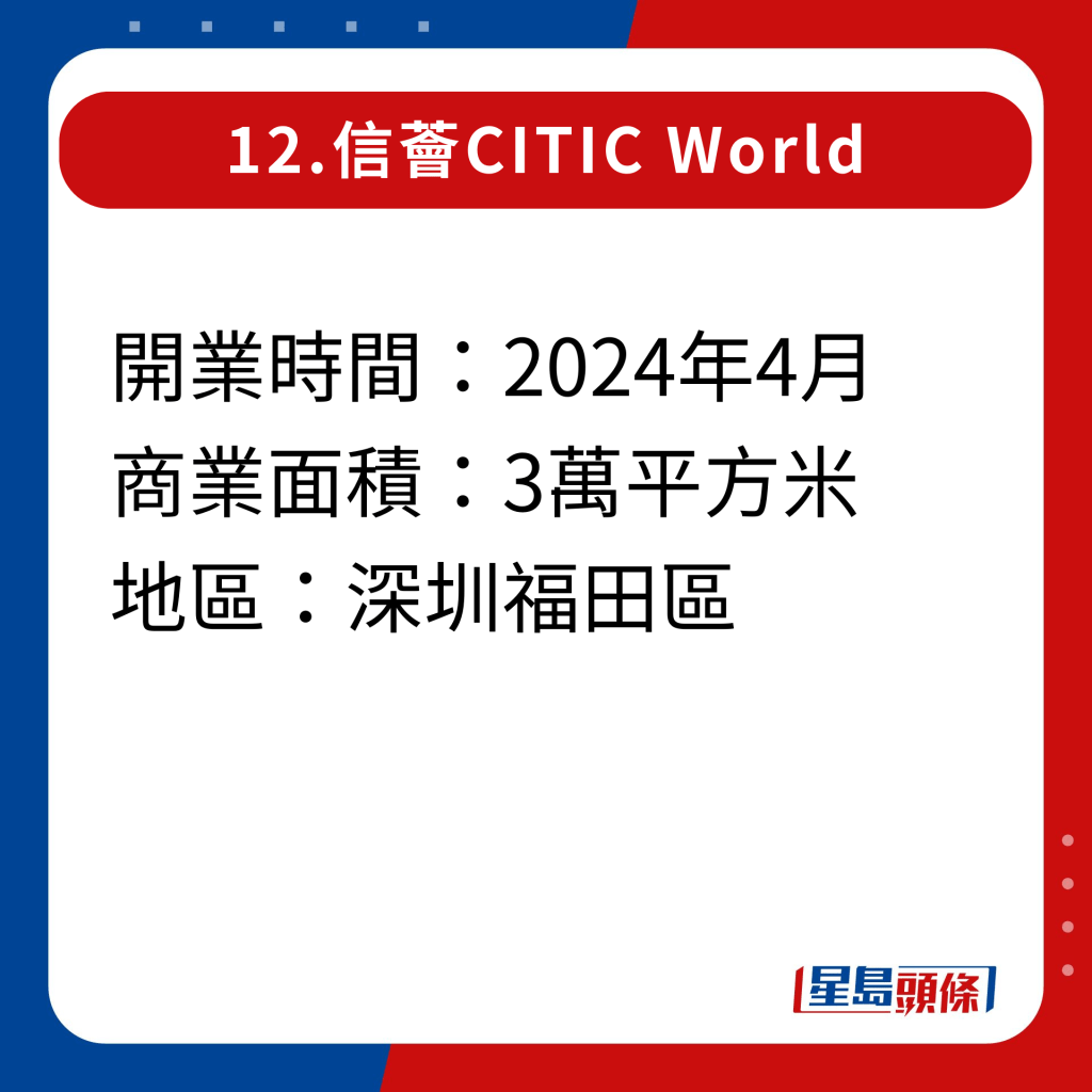 2024年深圳20家即將開幕新商場｜12.信薈CITIC World