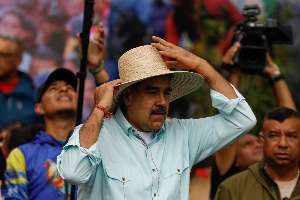 馬杜羅周三在委內瑞拉首都加拉加斯向支持者發表講話。路透社