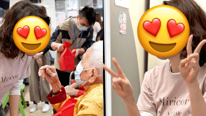 B視后探訪安老院!與102歲婆婆親民聊天 竟被爆真人似XX歲?