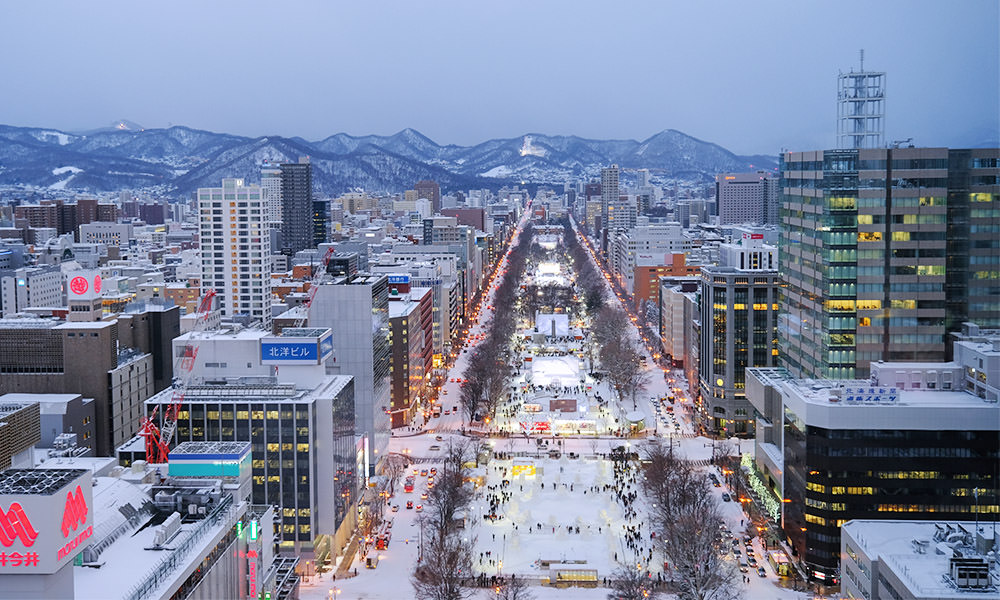 札幌雪景。 互聯網