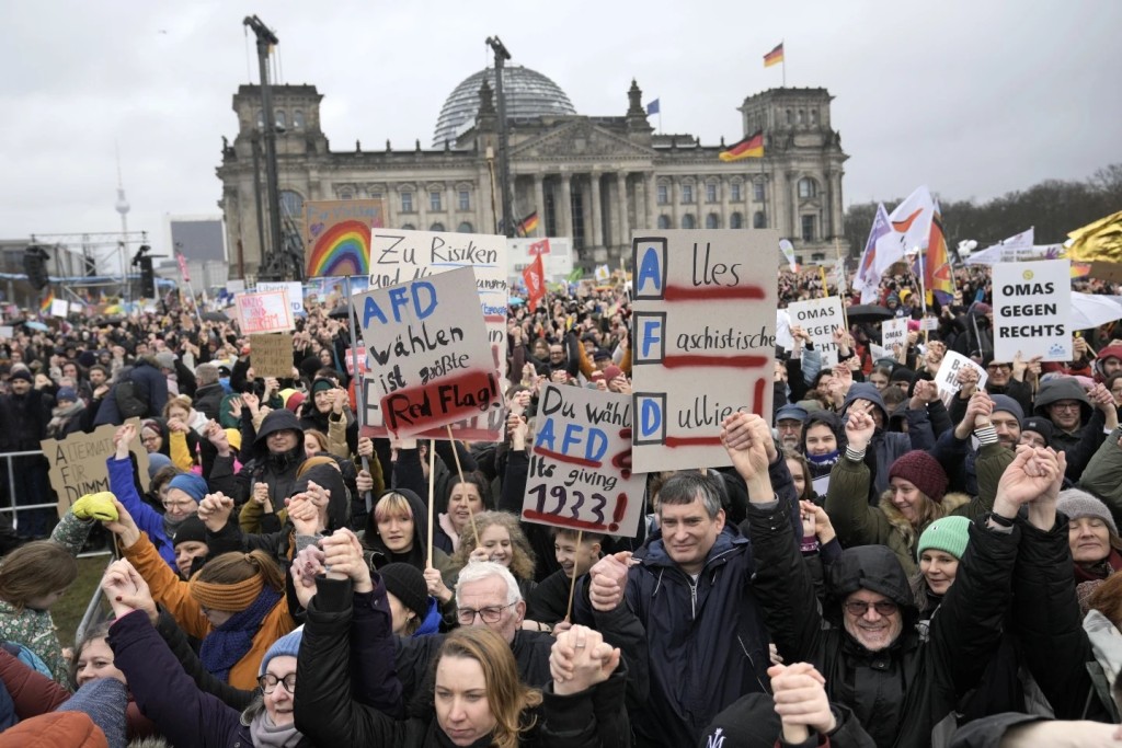 德国连续4周有大型示威，反对极右政党另类选择党（AfD）。美联社