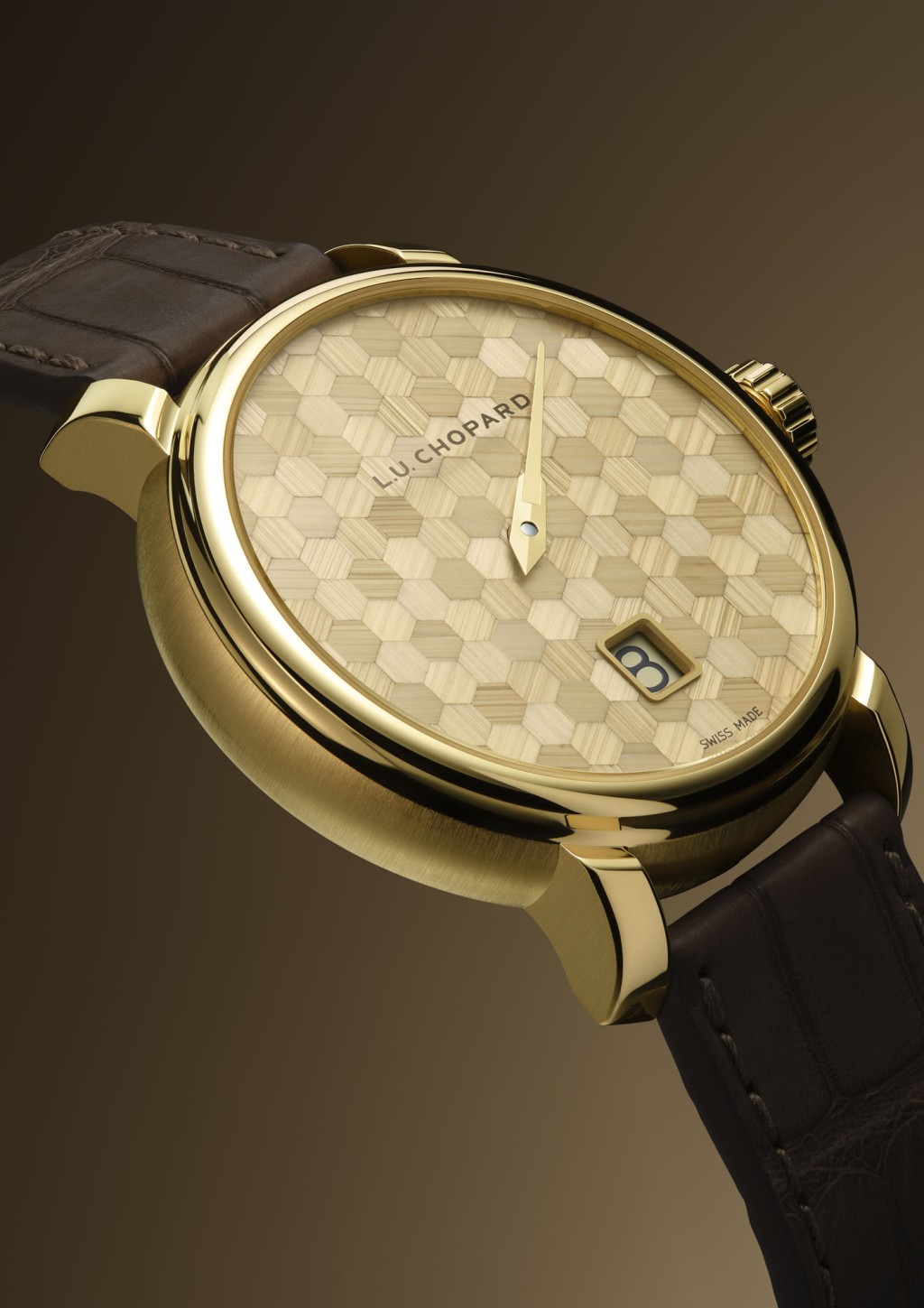 Chopard L.U.C Quattro Spirit 25 - Straw Marquetry Edition / 錶殼：40mm黃金或玫瑰金 / 機芯：L.U.C 98.06-L手上鏈 / 限量：各8枚 / 售價：$565,000。