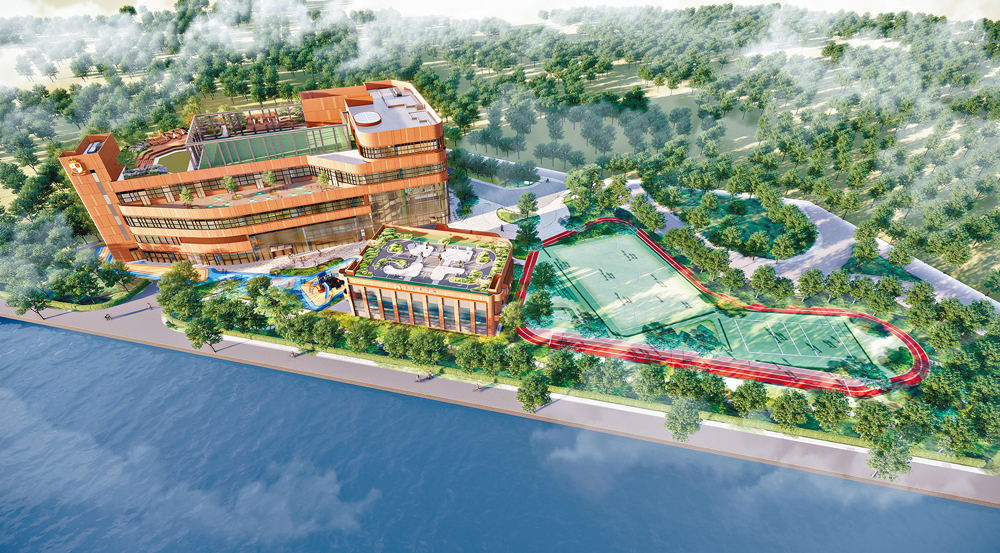 安基司占地15万平方呎，包括面积达8万平方呎的绿化园林区。