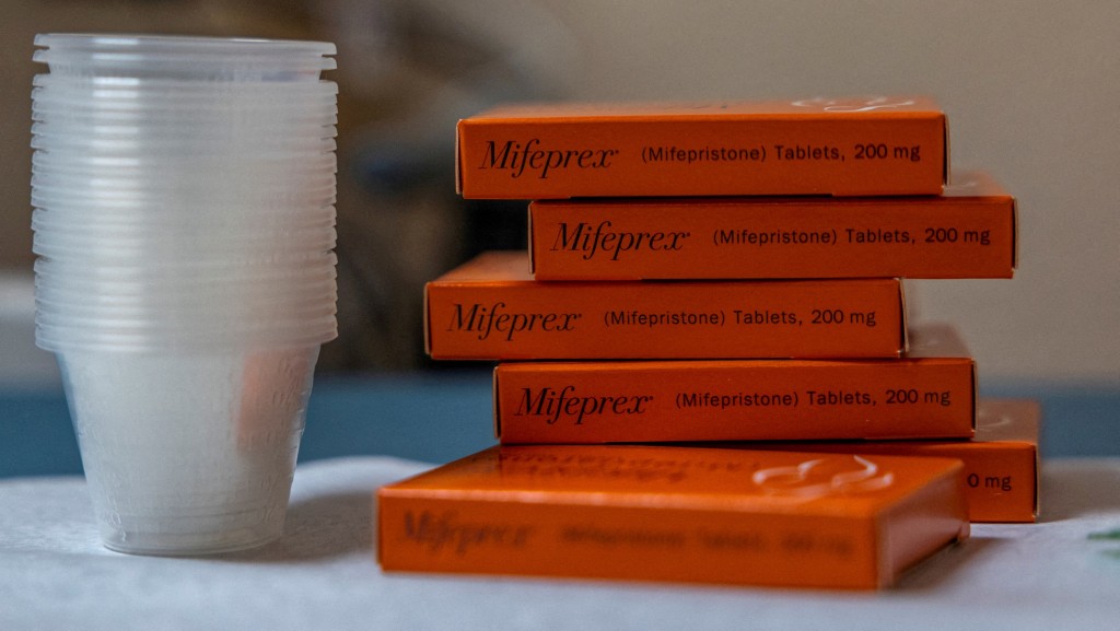 新墨西哥州一家婦女診所提供的美服培酮（mifepristone）藥片。 路透社