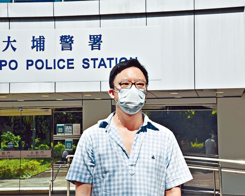 前年七月二十七日「光復元朗」發起人鍾健平昨到警署被拘捕。