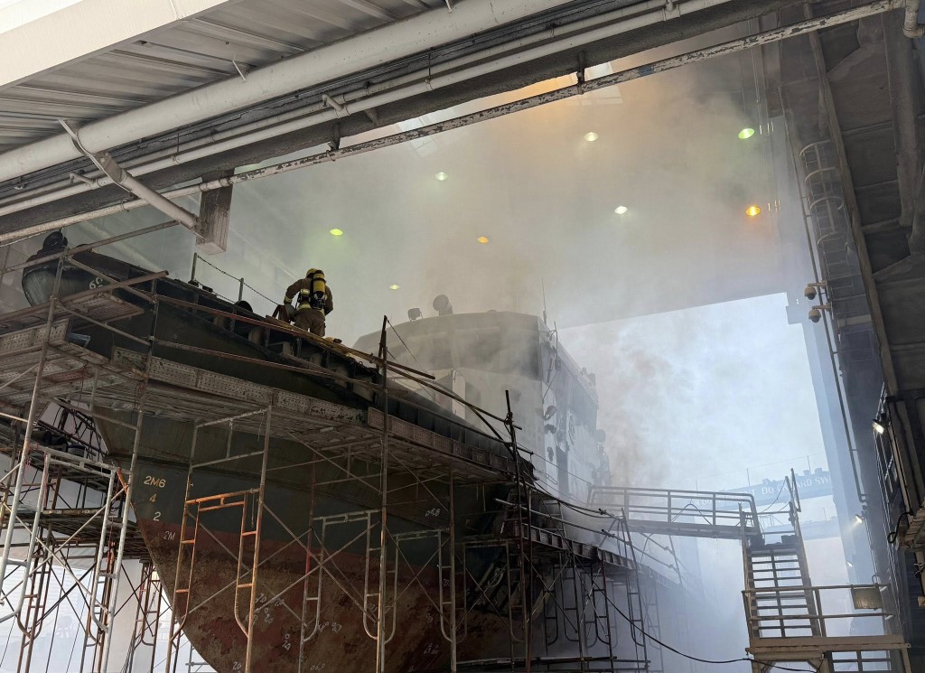 起火船隻。消防處圖片