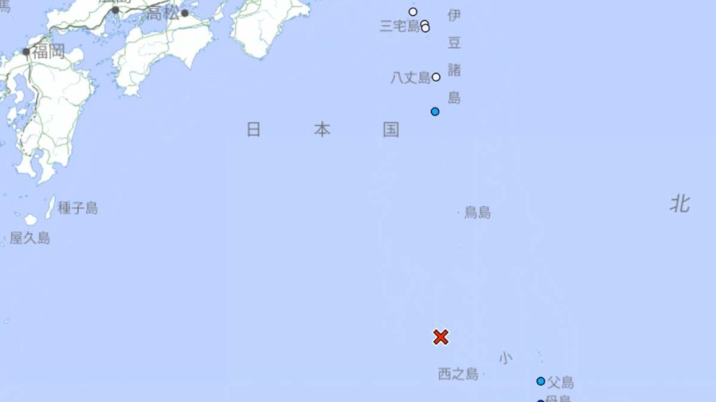 日本小笠原群岛外海发生6.5级地震。日本气象厅