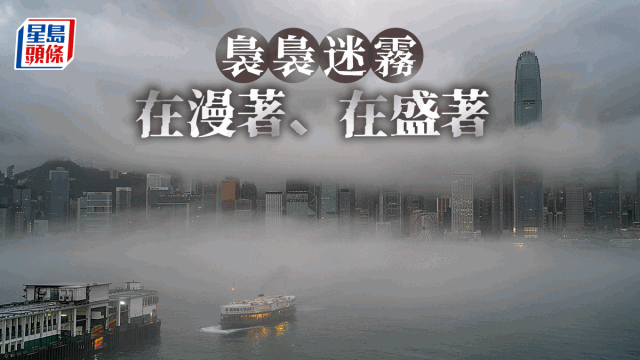 海雾涌进维港秒变天空之城，摄影师定格繁华浮影。