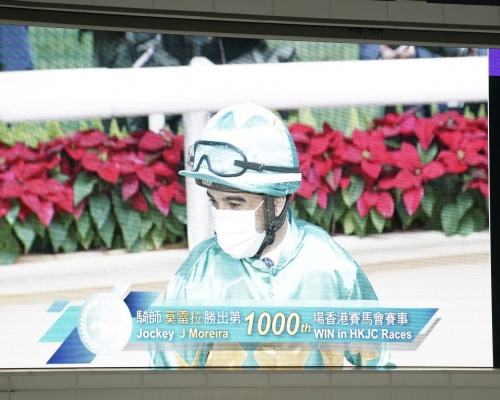 莫雷拉今晚憑「追風驥足」取得在港第一千場頭馬。 Curry攝