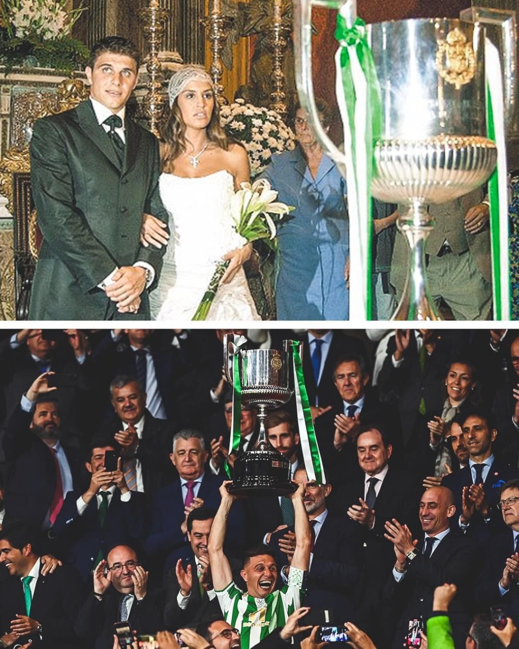 17年前结婚，祖亚昆带同西班牙杯宝座，17年后他又高举奖杯。 网上图片