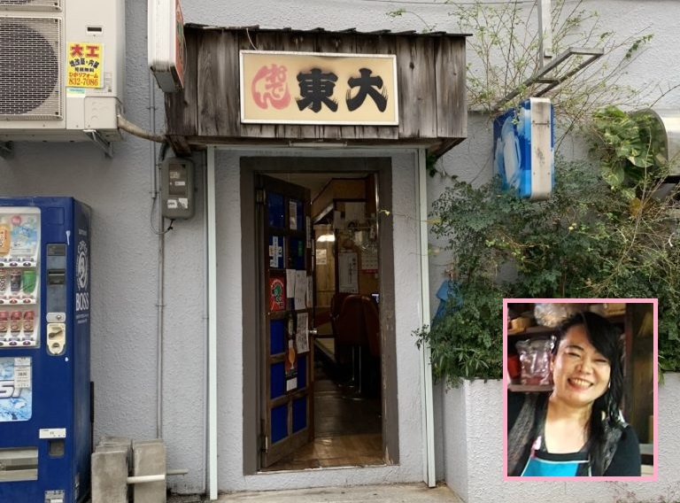 沖繩縣那霸市老字號「東大關東煮」與女店主長濱美也子(小圖)。網上圖片