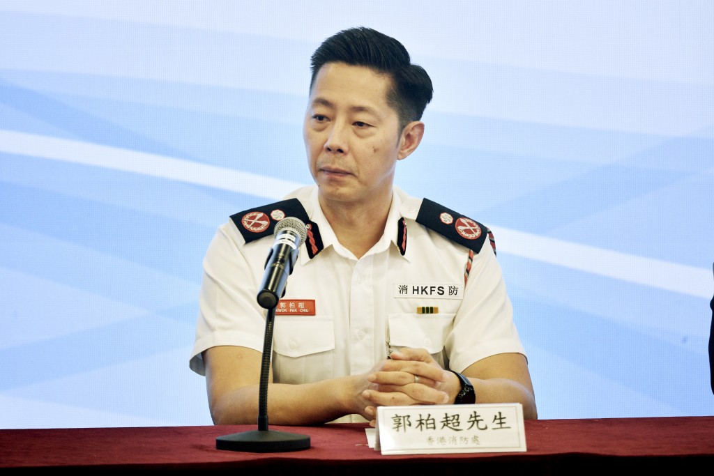 消防總長郭柏超獲頒紀律部隊及廉政公署卓越獎章。