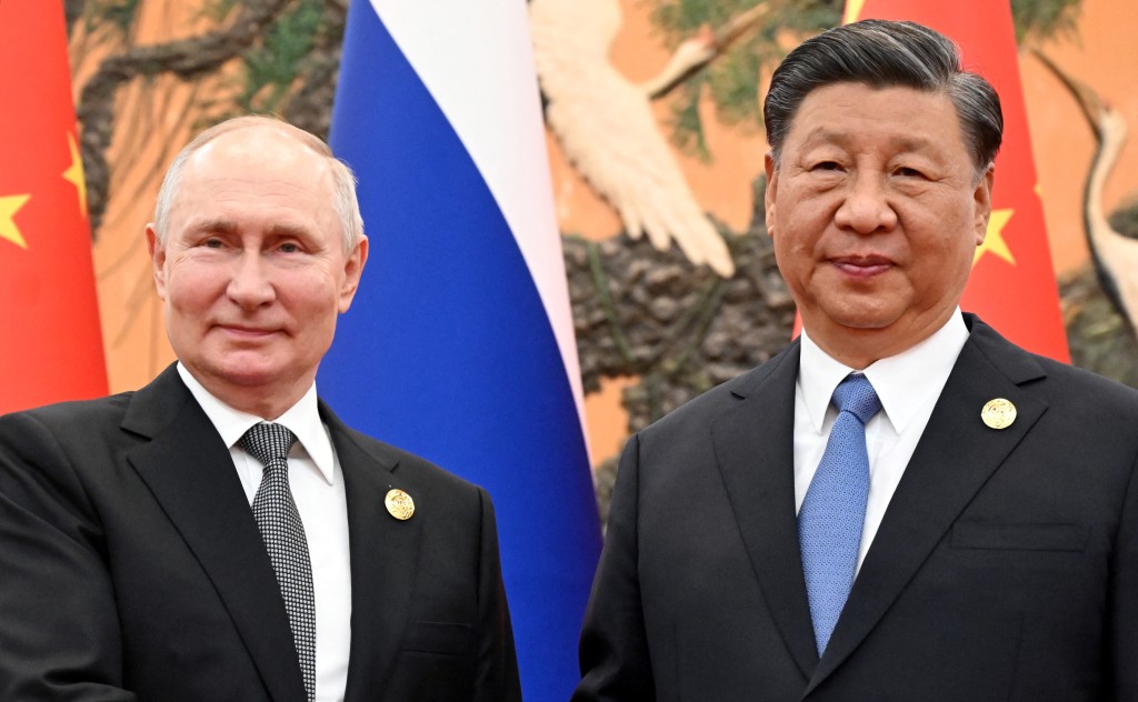 俄罗斯总统普京和中国国家主席习近平于18日在中国北京出席「一带一路」论坛期间举行会谈。路透社
