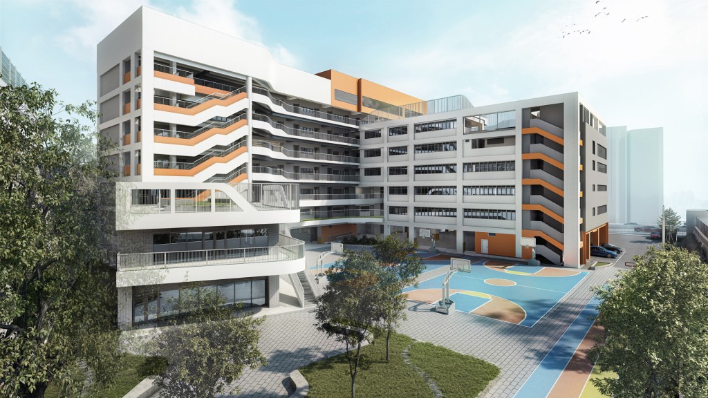 座落于安秀道的新校舍，是一所设计新颖、配套完备的智慧校园。（图片来源：受访学校提供）