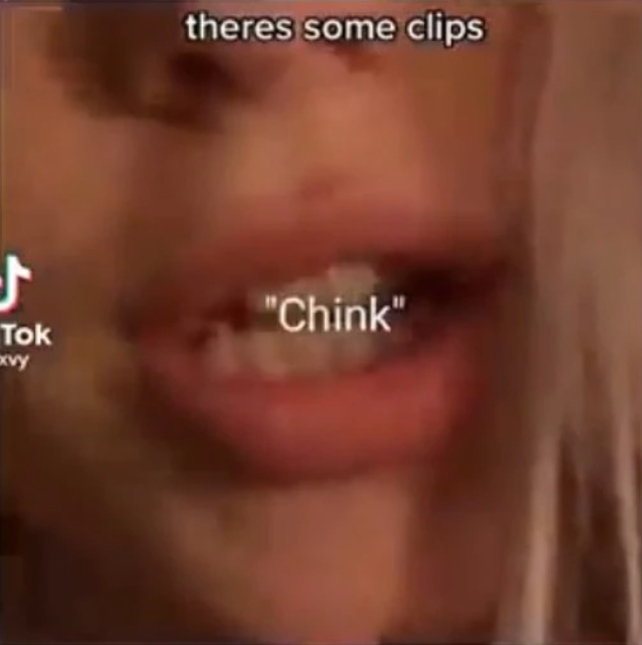 歌曲中有形容亞洲人眼睛小的貶義詞「Chink」。