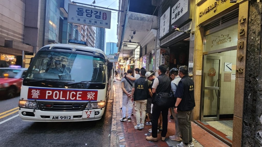 警搜油尖酒吧檢毒 拘21歲負責人及4職員涉藏毒