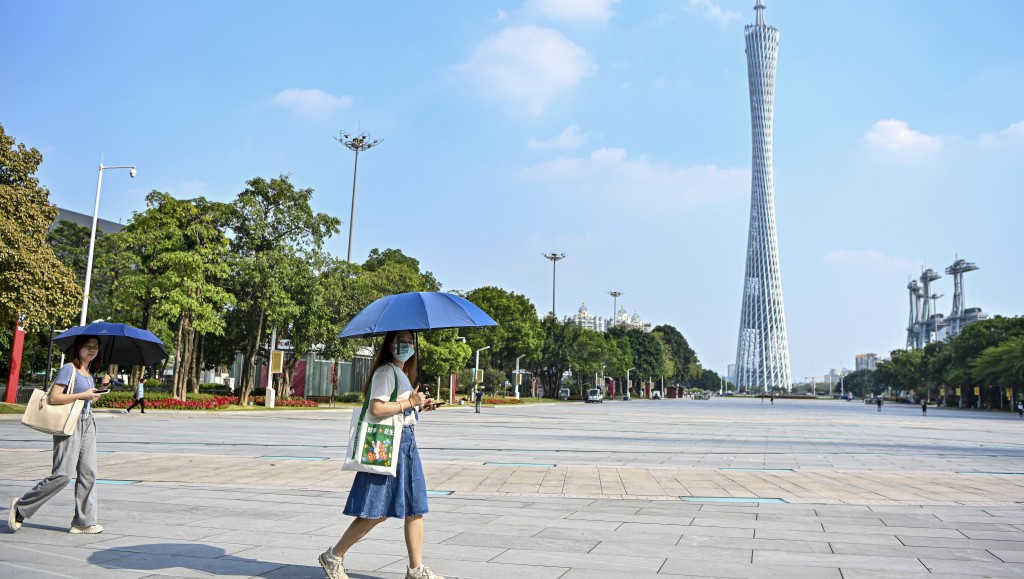 廣州錄得37度高溫,創歷史紀錄。 中新社