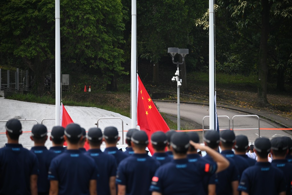 香港警察學院舉行結業會操。蘇正謙攝