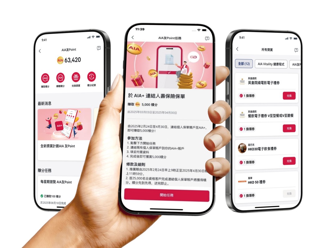 客戶可透過使用數碼服務累積積分，並兌換包括購物、餐飲、旅遊以及至 ESG 與低碳生活體驗等不同獎賞。