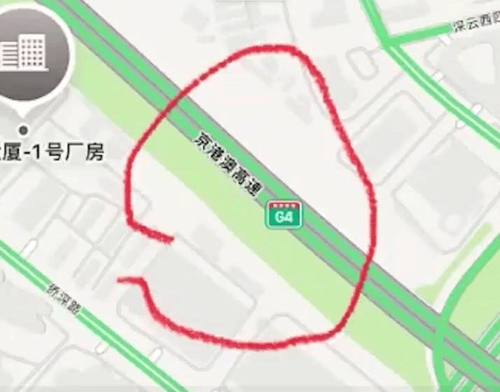 涉事廣深高速公路路段。