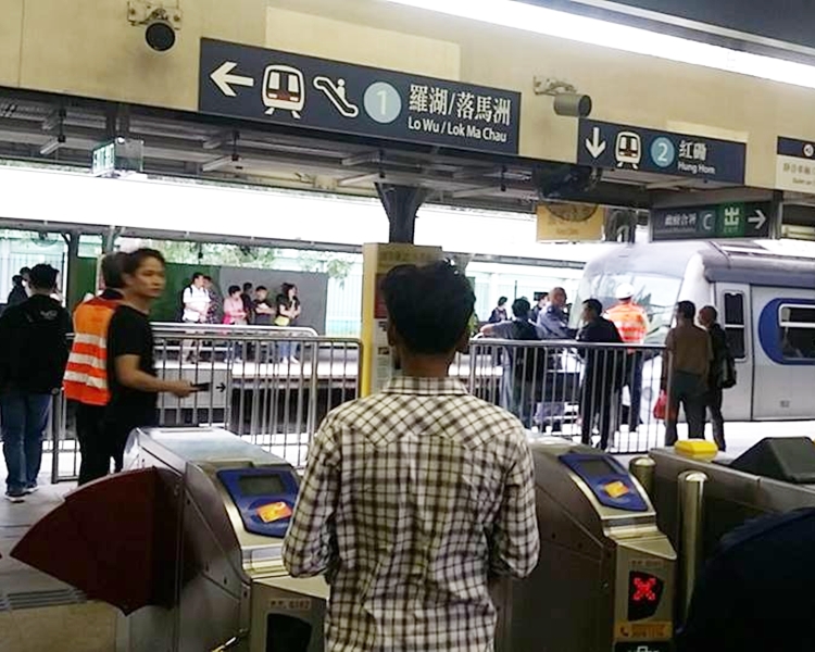 粉嶺站現場情況。香港突發事故討論區fb圖片