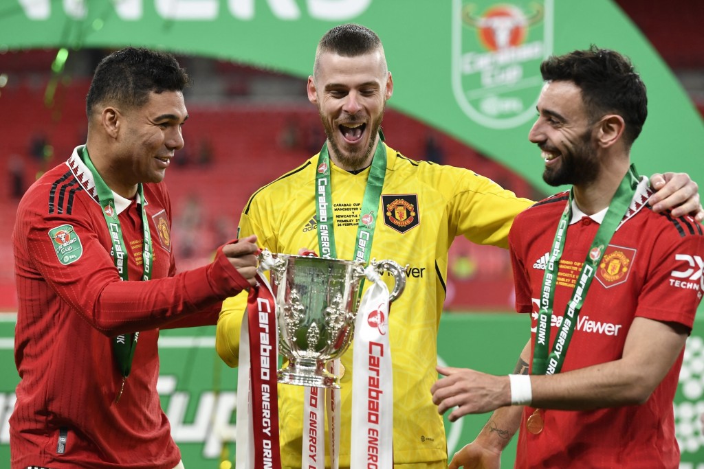 卡斯米路為曼聯贏得兩座冠軍，包括2022/23球季的聯賽盃。路透社