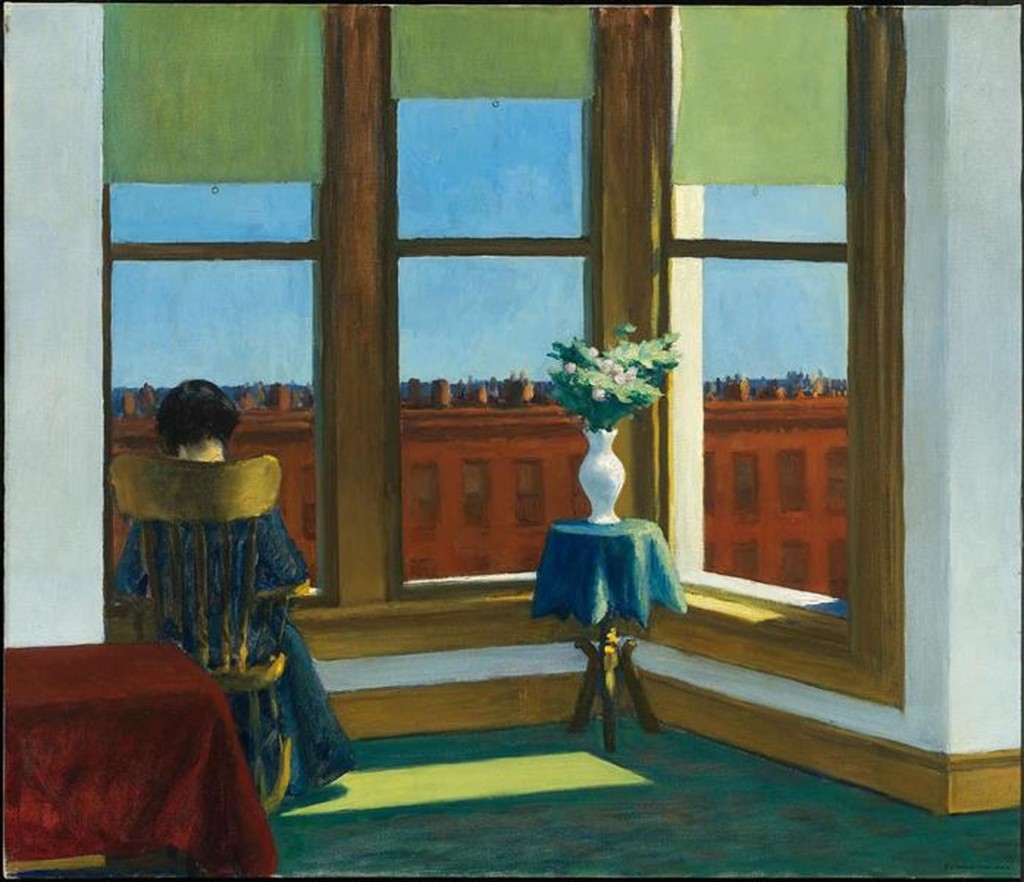 霍普畫作《布魯克林的房間》。