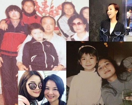 Sammi與阿Sa分別晒童年照祝母親節日快樂。