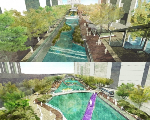 當局目標是改造翠屏河為一個感受河景和休閒活動的地標。