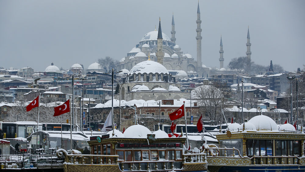 土耳其同樣受暴雪侵襲。AP圖片
