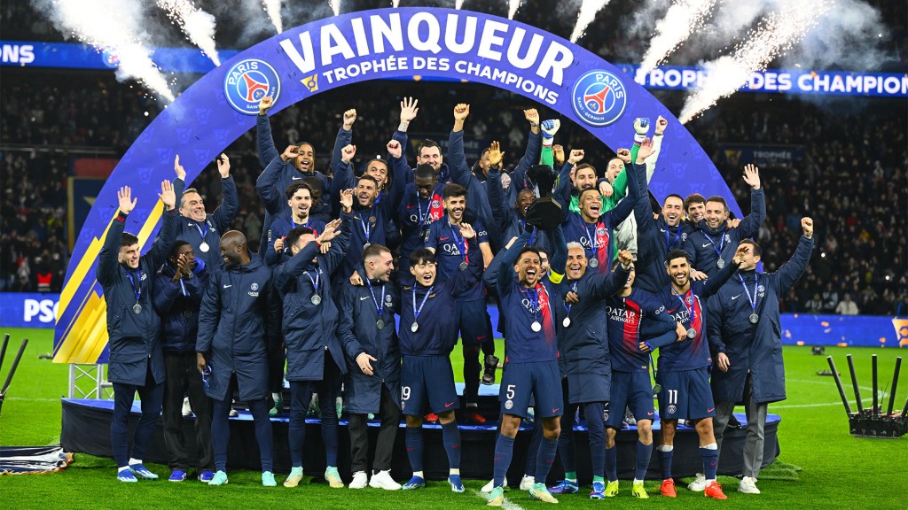 巴黎圣日耳门夺今年首冠。网上图片