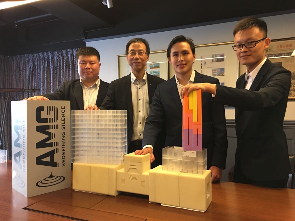 左二:信兴机电工程董事总经理马家骏，左三:静音科技共同创办人方添明