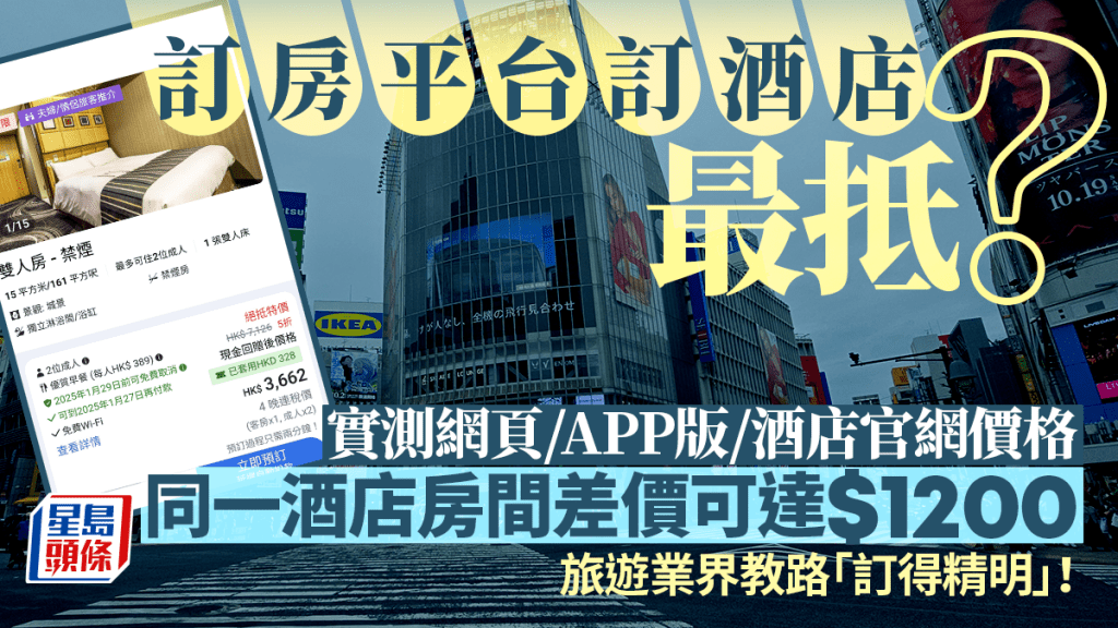 訂房平台訂酒店最抵?實測網頁/APP版差價近千元 旅遊業界建議兩招格價!