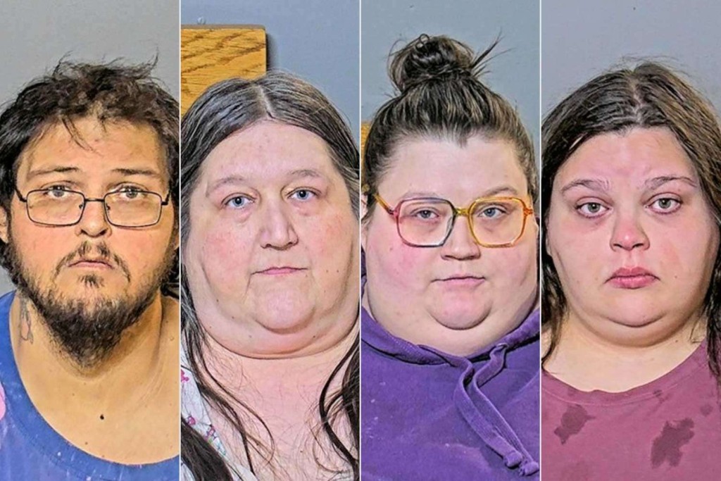 威斯康辛州虐兒案，（左起）受害人繼母、父親、姊姊及姊姊女友涉案。 Outagamie County Sheriff's Office