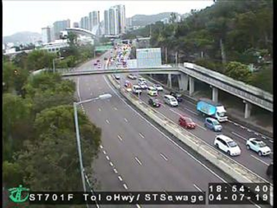 吐露港公路近沙田污水處理廠