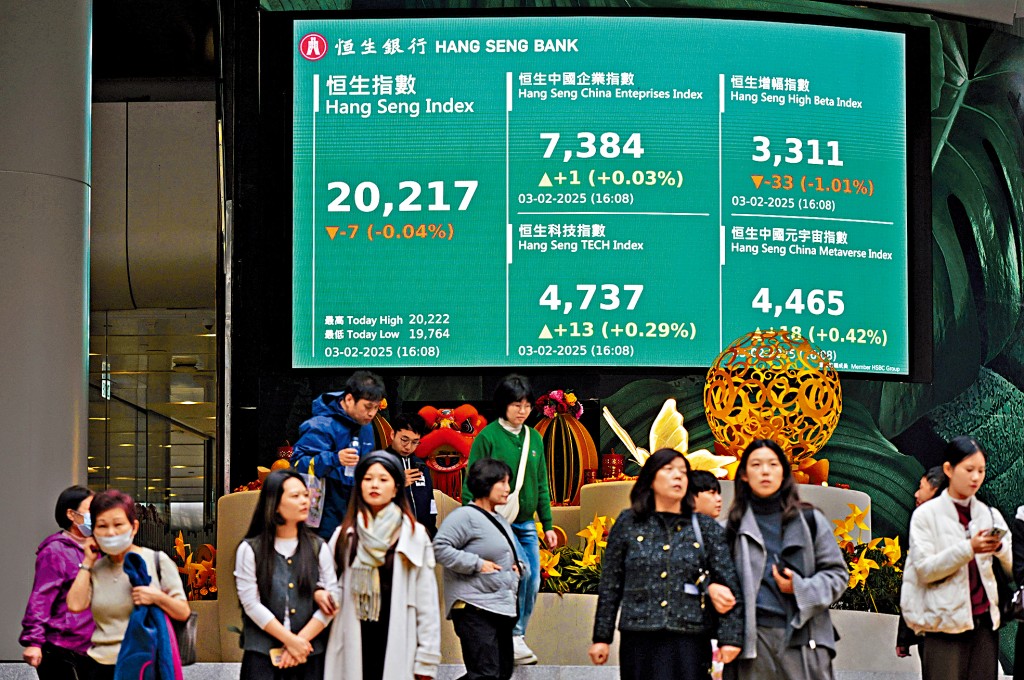 恒指蛇年首個交易日未能紅盤高收,恒指最終收報20217點,微跌7點。