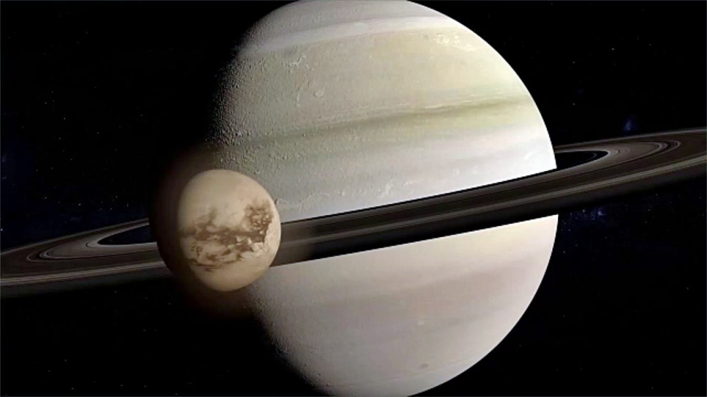 「泰坦」是土星最大的衛星。模擬圖片