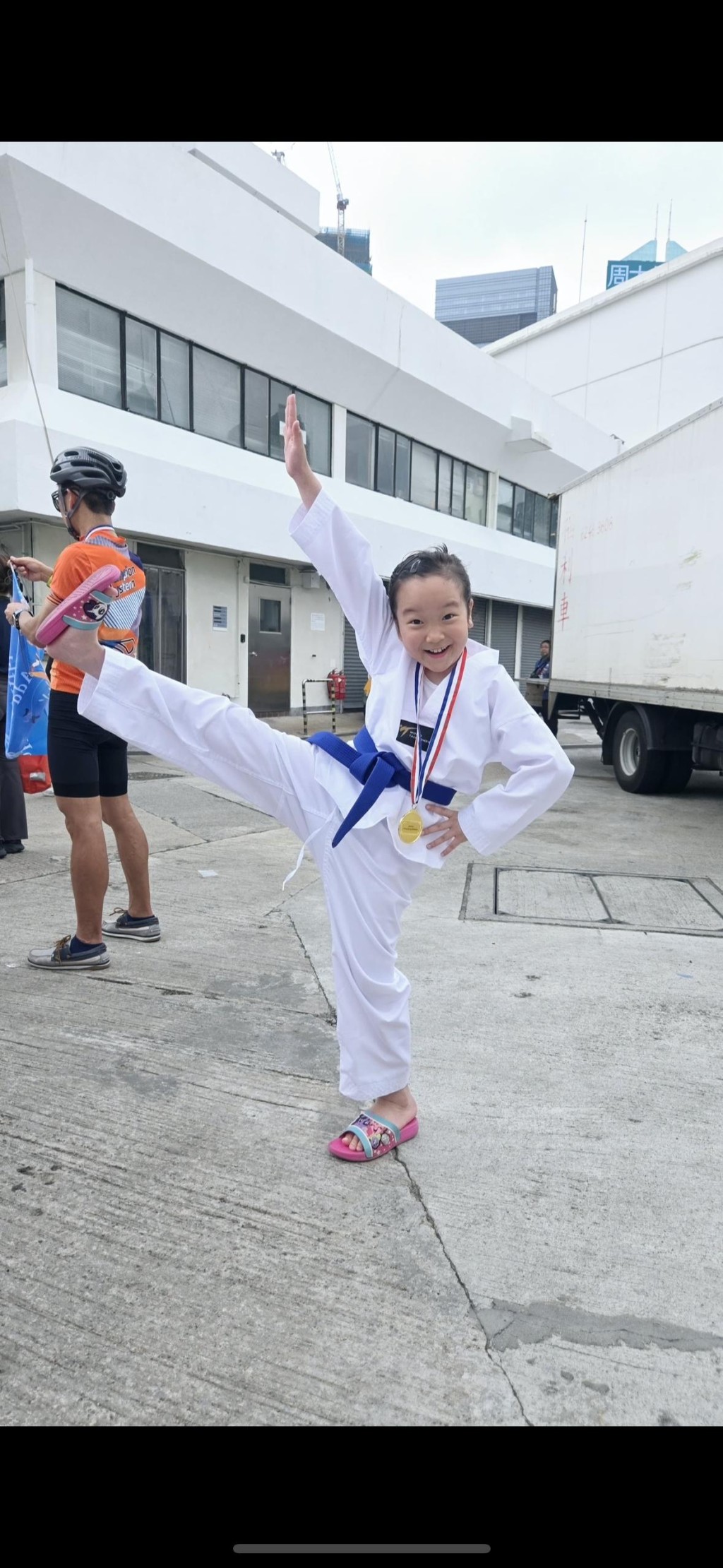 小朋友紛紛以運動員造型出席。筆者提供 小朋友紛紛以運動員造型出席。筆者提供