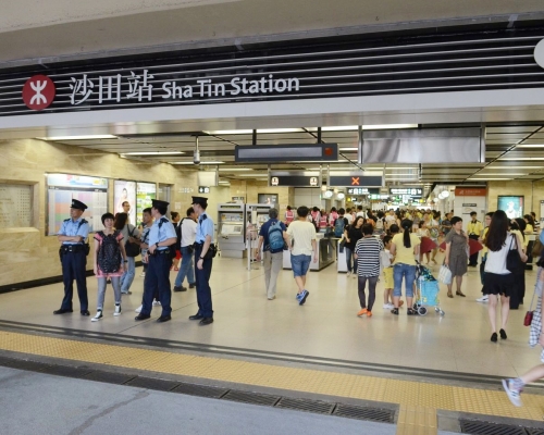 東鐵沙田站有人墮軌 服務一度受阻。資料圖片