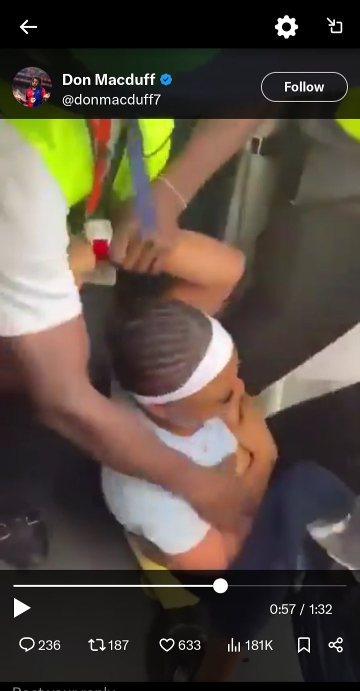 網上瘋傳埃曼森被拖下機時走光的影片。 