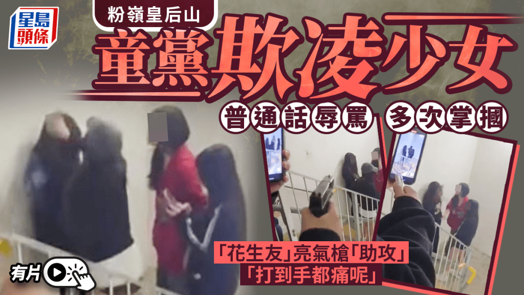 粉嶺皇后山童黨欺凌少女 操普通話辱罵多次掌摑 圍觀者拍片亮氣槍「助攻」