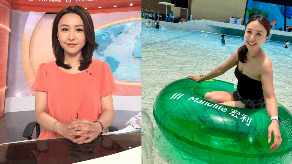 前TVB新聞主播黃麗幗激罕晒泳照  保守款泳衣難掩好身材  維持專業形象禾稈冚珍珠