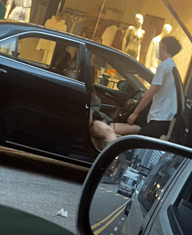 一對情侶曾在場發生爭執。fb：車cam L（香港群組）