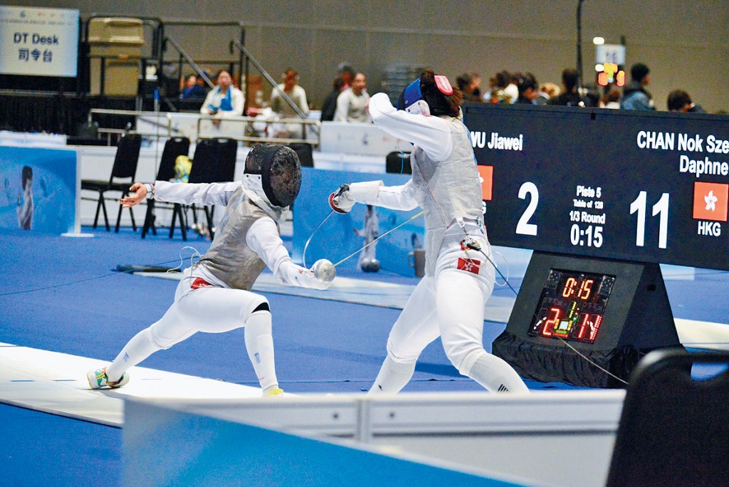 陳諾思(右)順利於小組賽出線。