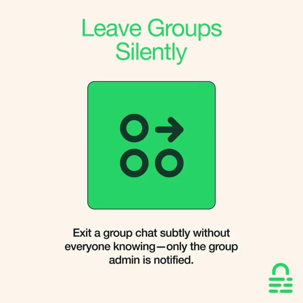 WhatsApp将新增安静退出群组功能。